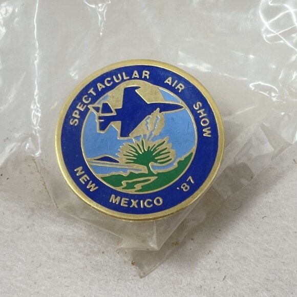 Spectacular Air Show Pin‎ New Mexico 1987 Vintage New in Package Collector - Picture 1 of 6